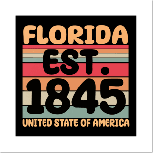 Vintage Florida 1845 Posters and Art